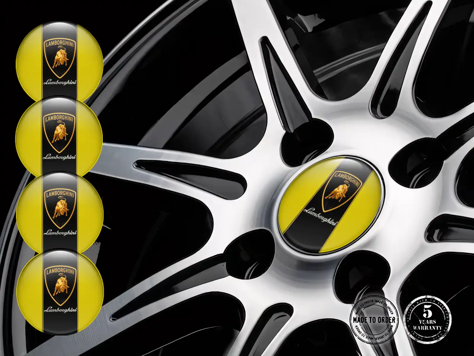 Lamborghini Gewölbte Plaketten Logo Stilvolle Radsticker